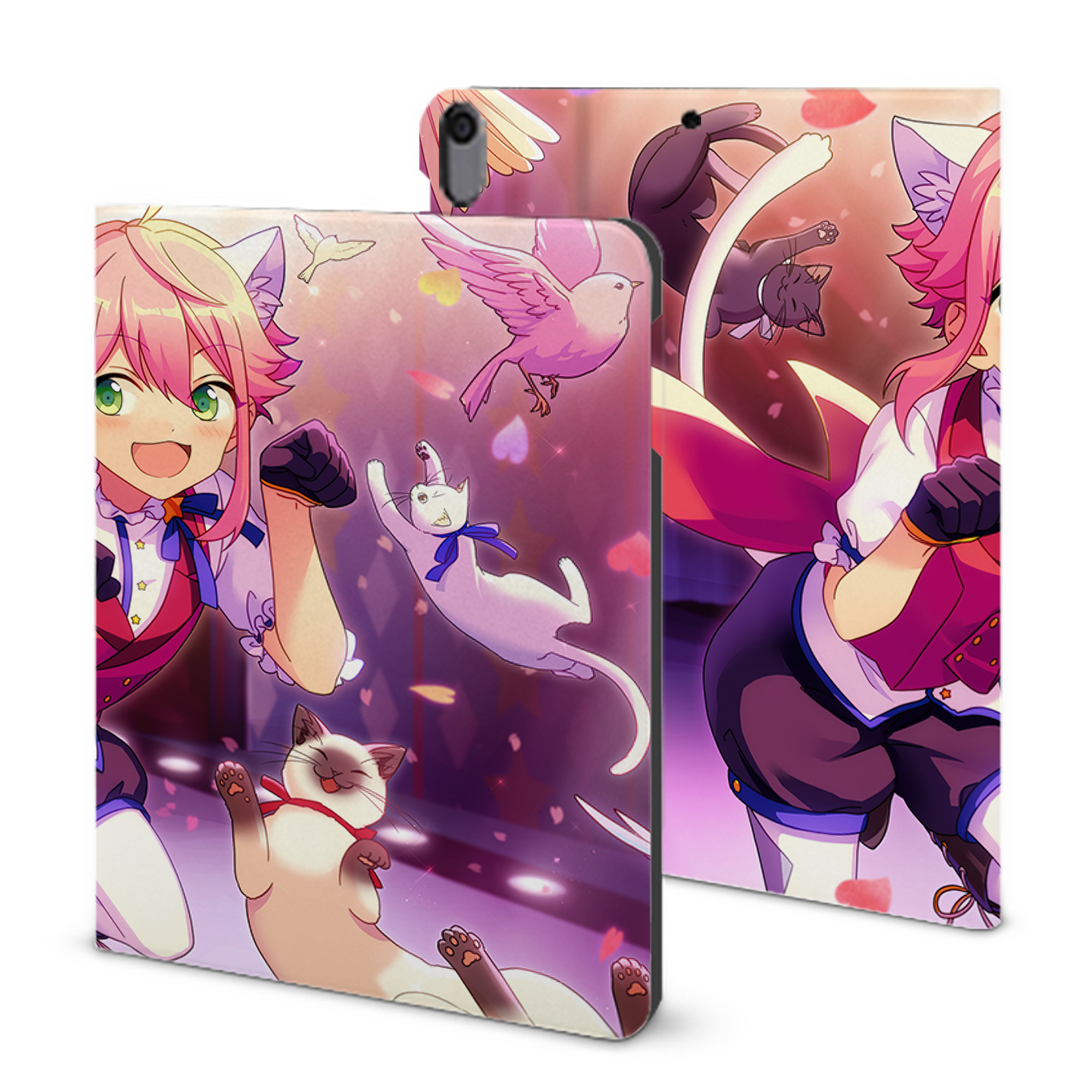 （画像用） あんさんぶるスターズ! Ensemble Stars IPad ケース ブック型 PUレザー TPU 耐衝撃 軽量 薄型 ペン収納なし 全面保護 IPad 各モデル対応